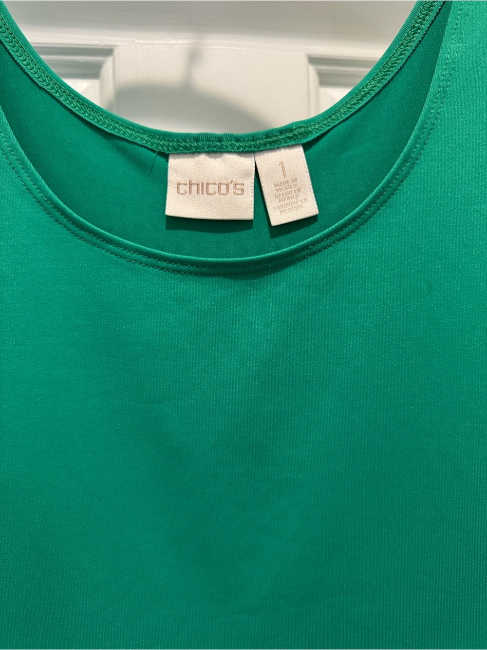 Chico's Green Stretch Basics Essential Tank Top Size 1 (Medium) - Picture 5 of 5